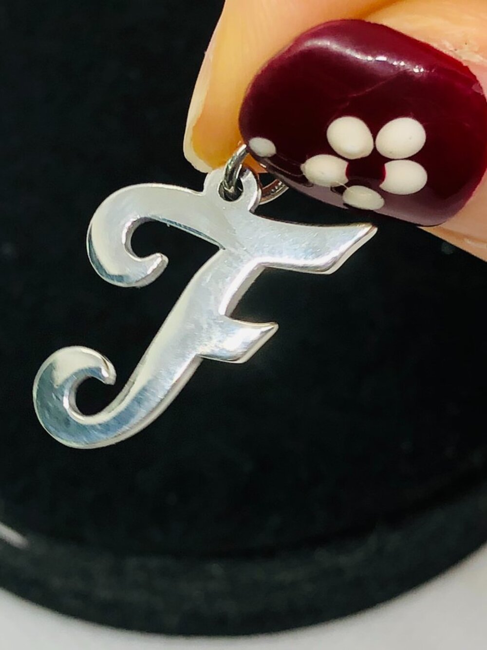 James Avery Large Script Initial F Charm